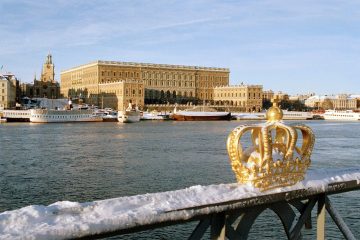 The Royal Palace sits proudly in Stockholm's old town, Stockholm, Sweden