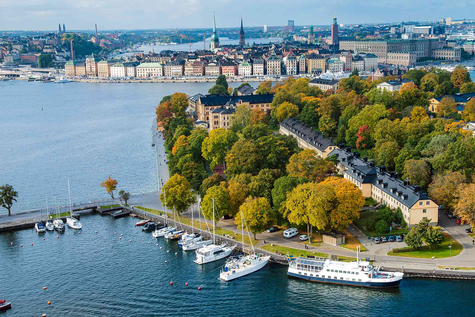 Aerial view of Hotel Skeppsholmen, Stockholm, Sweden