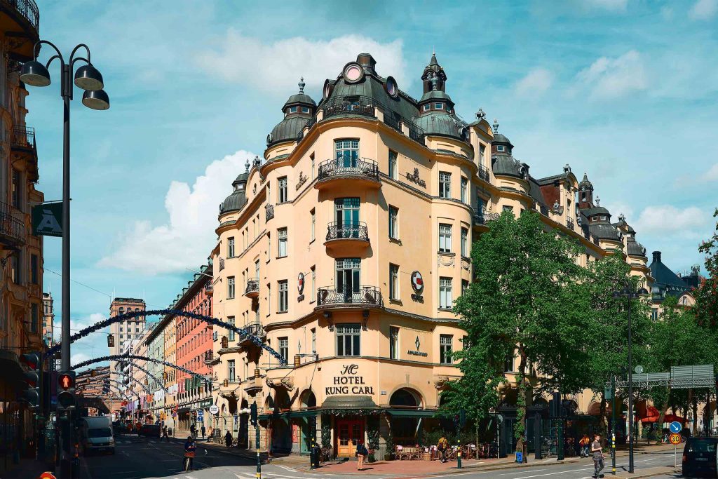 Exterior of Hotel Kung Carl, Stockholm, Sweden.