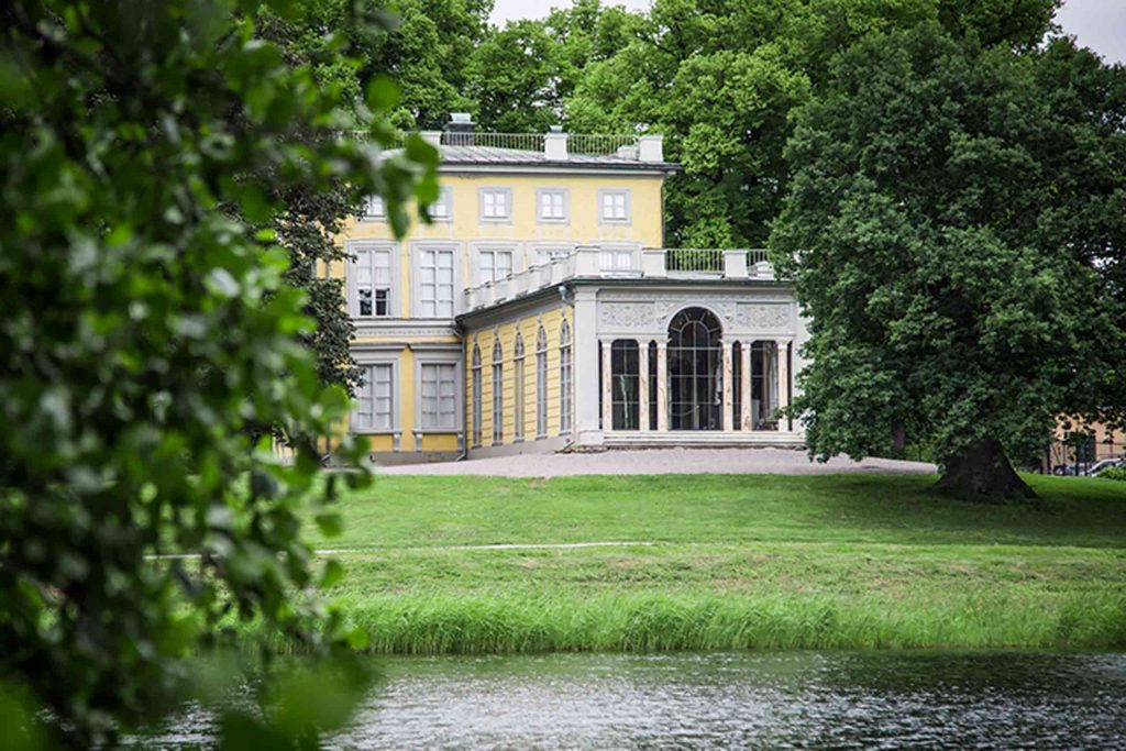Yellow and white building at Gustav III's Pavilion in Haga Park